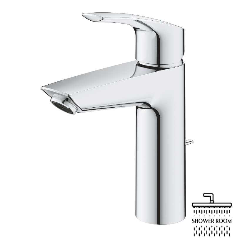 Смеситель для умывальника Grohe Eurosmart New M-size с донным клапаном, хром (23322003)