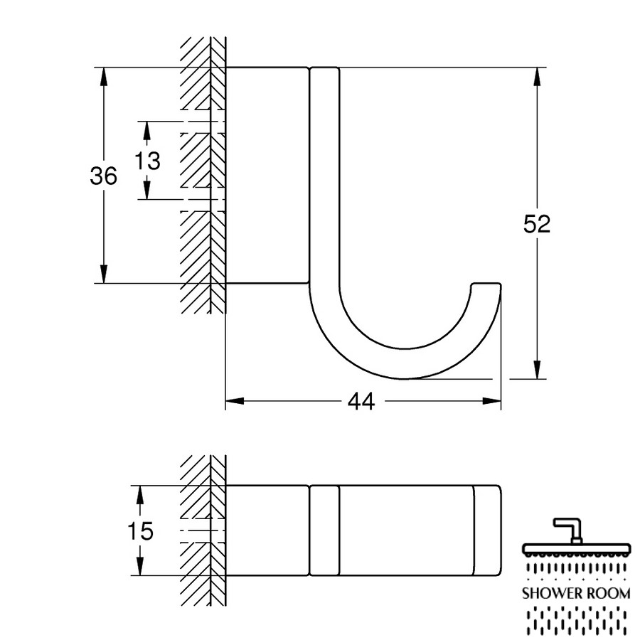 Гачок Grohe Selection 41039000