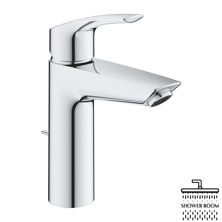 Смеситель для умывальника Grohe Eurosmart New M-size с донным клапаном, хром (23322003)