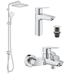 Набір змішувачів 3 в 1 для ванної кімнати Grohe QuickFix Start M-Size UA26694001RM