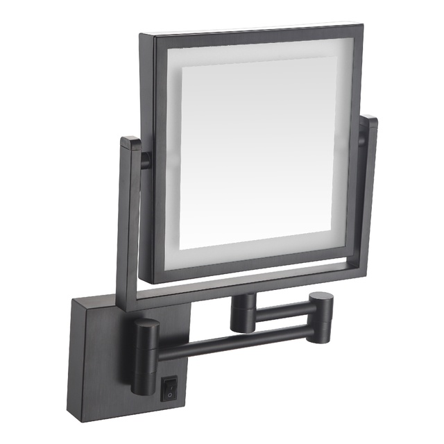Зеркало квадратное подвесное с подсветкой VOLLE 2500.280804, черное