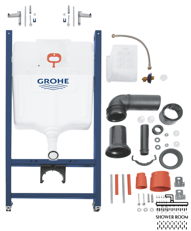 Система инсталляции для унитаза Grohe Rapid SL 3в1 + Клавиша смыва Grohe Skate Cosmopolitan (3884000G/38732KF0)