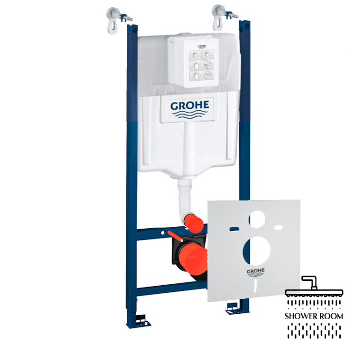 Система инсталляции для унитаза Grohe Rapid SL 3в1 + Клавиша смыва Grohe Skate Cosmopolitan (3884000G/38732KF0)