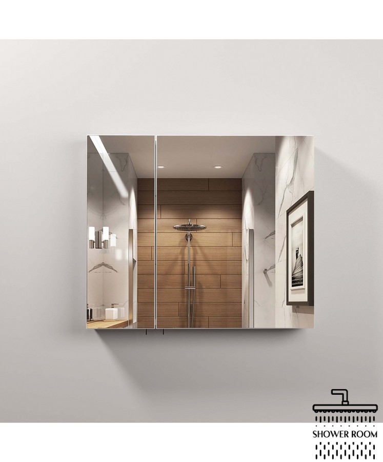 Дзеркальна шафа Мойдодир для ванної кімнати ЗШ-80x70