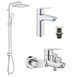 Набор смесителей 3 в 1 для ванной комнаты Grohe QuickFix Start M-Size UA26694001RM