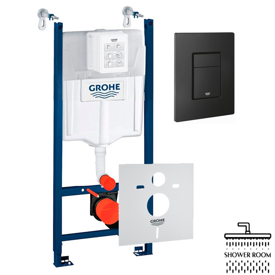 Система інсталяції для унітазу Grohe Rapid SL 3в1 + Клавіша змиву Grohe Skate Cosmopolitan (3884000G/38732KF0)