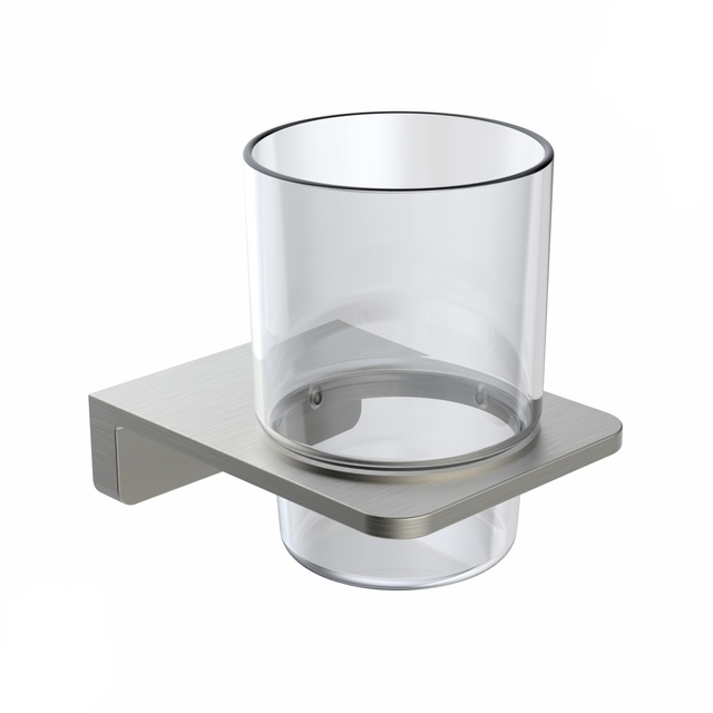 Склянка для зубних щіток VOLLE SOLO 2510.220102, cepillado níquel, нікель/сатин