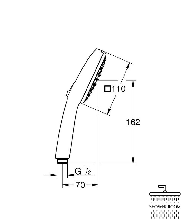 Ручний душ, 2 режими струменю Grohe Vitalio Comfort 110 263972431