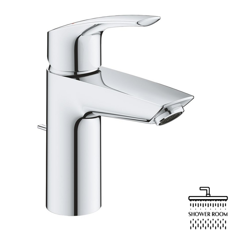 Смеситель для умывальника Grohe Eurosmart New с донным клапаном, хром (33265003)