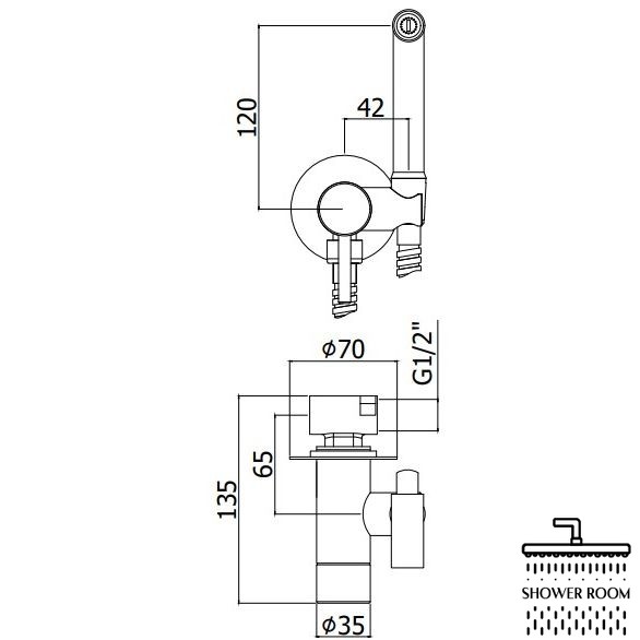 Система інсталяції для унітазу Grohe Rapid SL3в1 + Гігієнічний душ із змішувачем Paffoni Tweet Round Mix, хром (3884000G+ZDUP110CR)