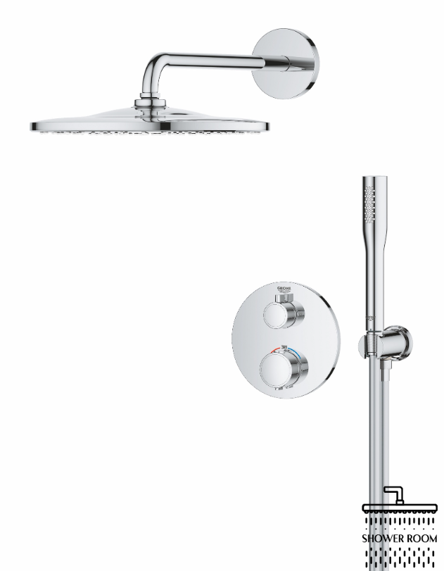 Душевая система скрытого монтажа Grohe Grohtherm с Rainshower 310, хром (34869000)