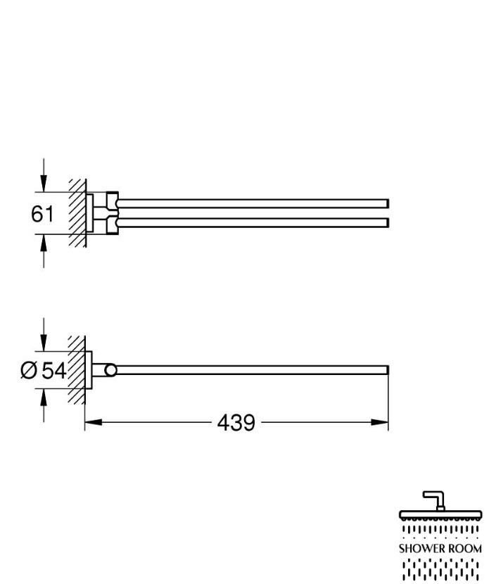 Держатель для полотенца Grohe QuickFix Start (41183000)