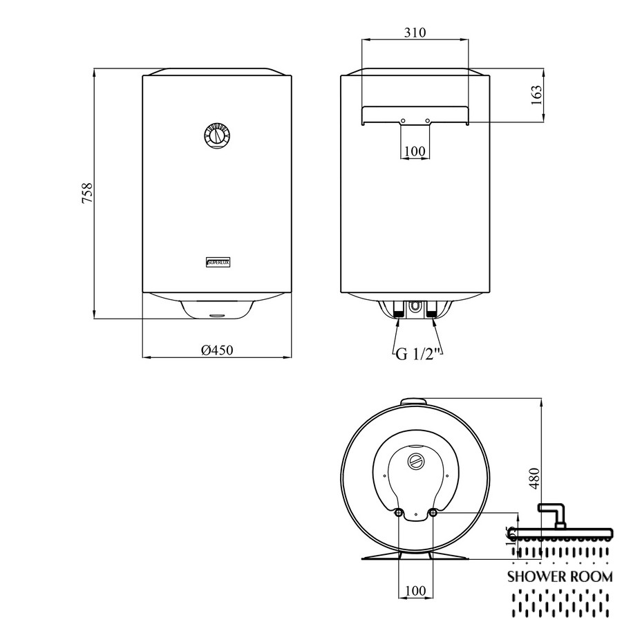 Водонагрівач Ariston Superlux 80V 1,5K EU2 з мокрим ТЕНом 4015005