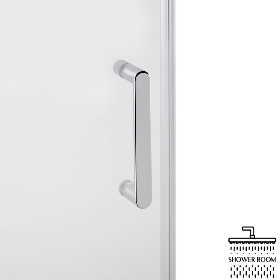 Душові двері в нішу Qtap Taurus CRM201-11.C6 97-108x185 см, скло Clear 6 мм, покриття CalcLess