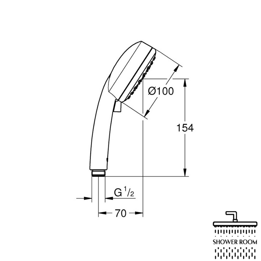 Лейка для ручного душа Grohe Vitalio Comfort 100 2 режима струи