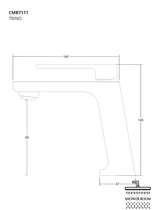 Смеситель для раковины (умывальник) Corsan CMB7111CH TRINO CHROME, хром низкий