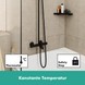 Душова система з термостатом для ванни, HANSGROHE VERNIS BLEND 26899670 Showerpipe 240, чорний матовий