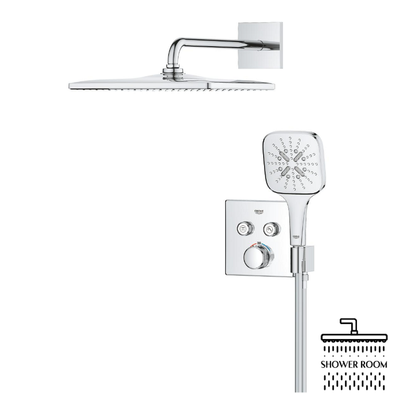 Душевая система скрытого монтажа Grohe Grohtherm SmartControl Perfekt Rainshower mono (34865000)