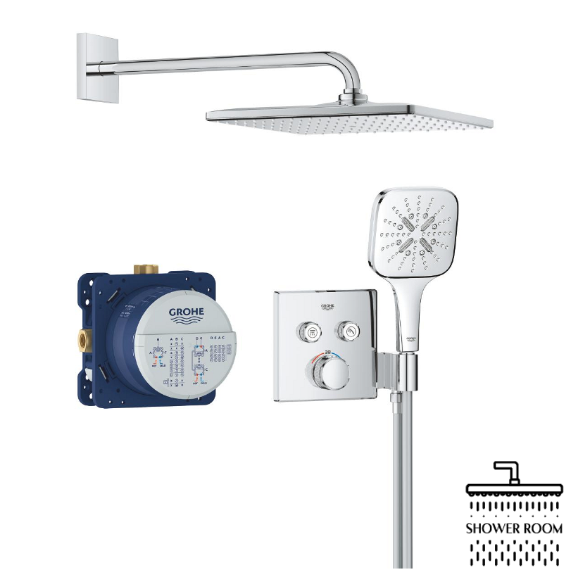 Душевая система скрытого монтажа Grohe Grohtherm SmartControl Perfekt Rainshower mono (34865000)