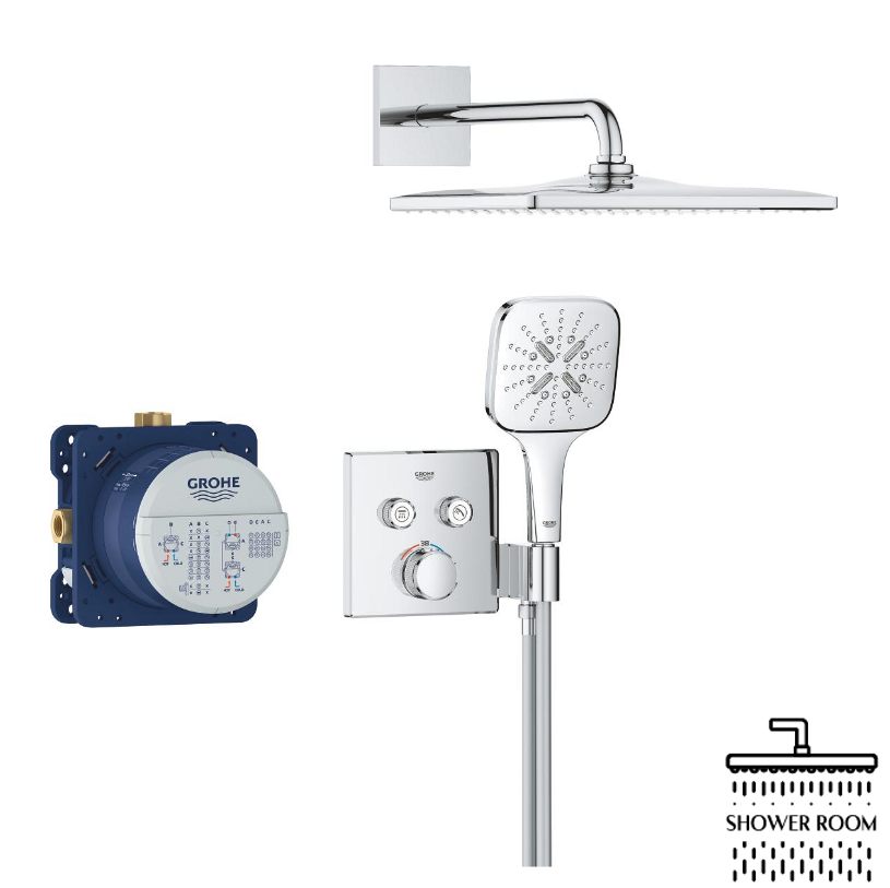 Душевая система скрытого монтажа Grohe Grohtherm SmartControl Perfekt Rainshower mono (34865000)