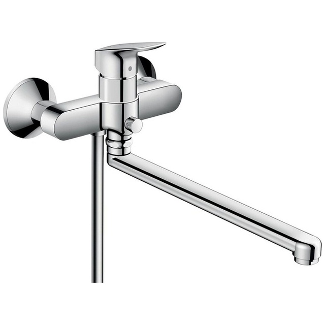 Змішувач для ванни з довгим виливом, HANSGROHE Logis 71402000, хром