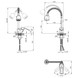 Змішувач для кухні Lidz (CRM) 44 80 008F-4 з рефлекторним виливом LIDZCRM224000804