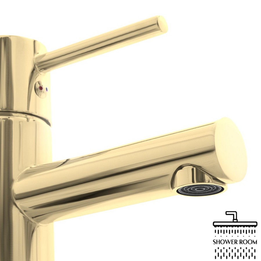 Змішувач для умивальника низький REA Tess золото REA-B8865