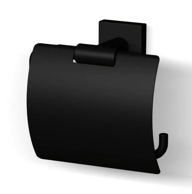 Тримач для туалетного паперу з кришкою IMPRESE BILOVEC 142255B, чорний