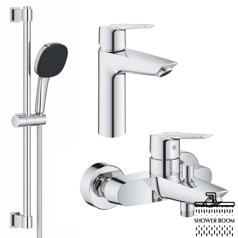 Набор смесителей 3 в 1 для ванной комнаты Grohe QuickFix Start M-Size UA202301ME