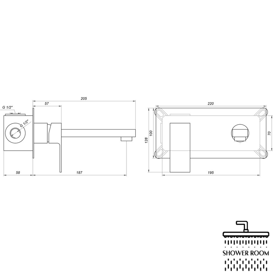 Змішувач для умивальника Globus Lux Milano GLM-204-BB-SMART