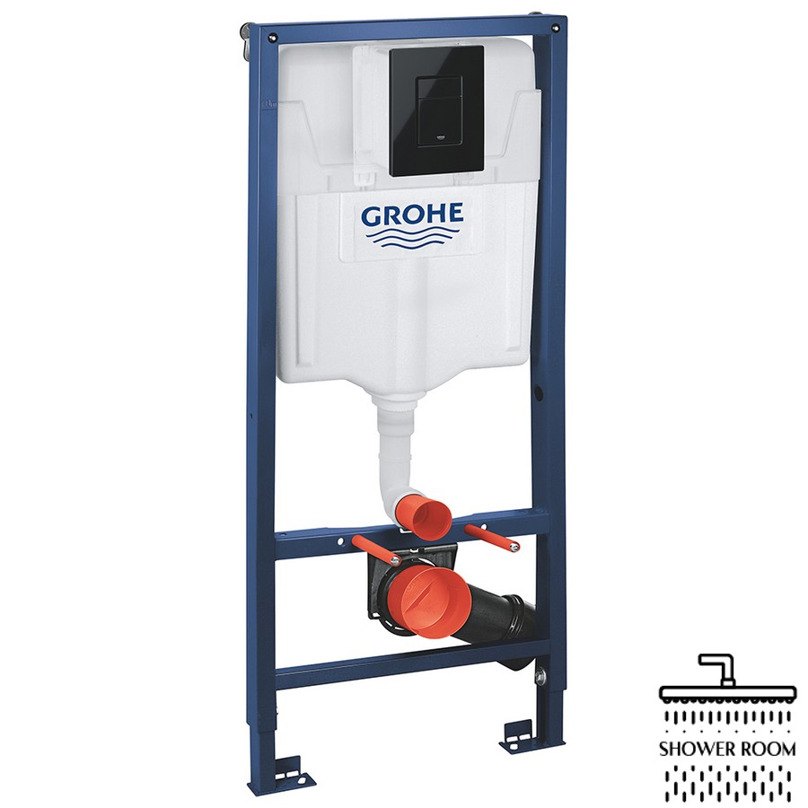 Система інсталяції для унітазу Grohe Rapid SL 3in1 WC, чорний глянсовий (39940000)