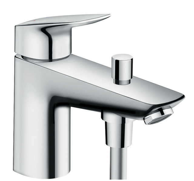 Змішувач на борт ванни з перемикачем на душ, HANSGROHE Logis Monotrou 71312000, хром