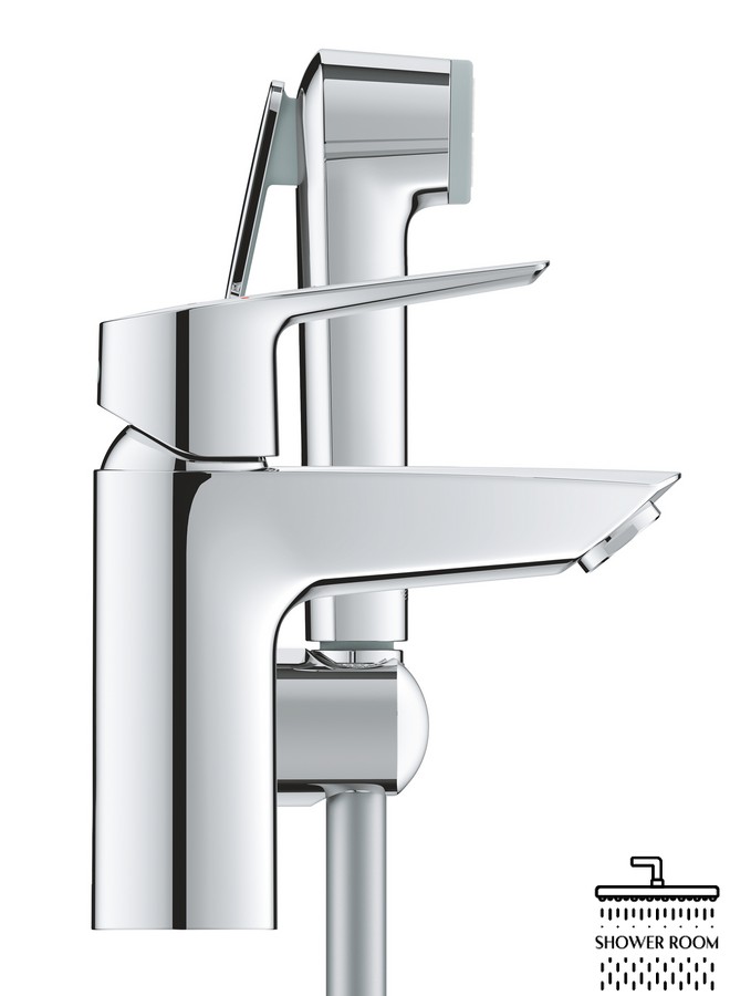 Смеситель для раковины с гигиеническим душем Grohe QuickFix Start 23123003