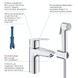 Смеситель для раковины с гигиеническим душем Grohe QuickFix Start 23123003