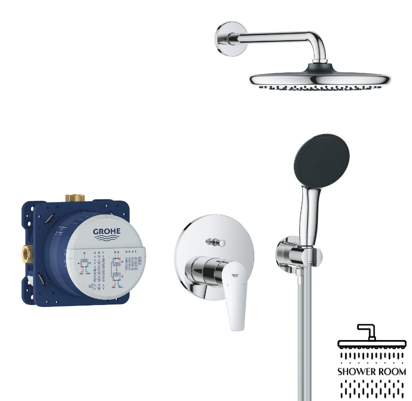 Душевая система скрытого монтажа Grohe QuickFix Start Edge из Vitalio Start 250 (25293000)