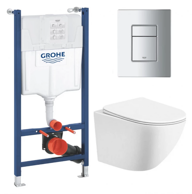 Комплект унітазу з інсталяцією 4 в 1 Grohe Solido Even UA38971966C