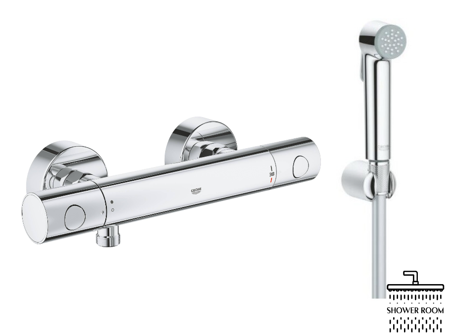 Комплект термостат з гігієнічним душем Grohe QuickFix Precision Get (34773000+26352000)