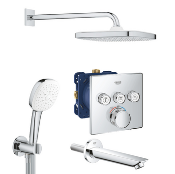 Душова система Grohe Grohtherm SmartControl для ванни прихованого монтажу Tempesta Cube 250 UA26415SC6