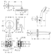 Душова система для ванни Grohe Lineare прихованого монтажу з Tempesta 250 (24095SC2UA)