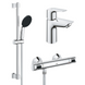 Комплект смесителей для душа с термостатом Grohe QuickFix Precision Flow&Start Edge ColdStart