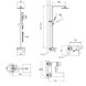 Душова система для ванни, Lidz Kubis 06D-SES, бічний вилив (k35), LD035KU43380 нікель