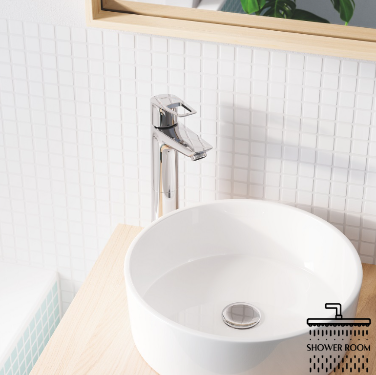 Смеситель для умывальника высокий Grohe BauLoop New без донного клапана, хром (23764001)