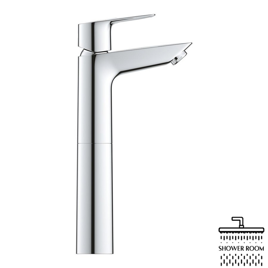 Змішувач для умивальника високий Grohe BauLoop New без донного клапана, хром (23764001)