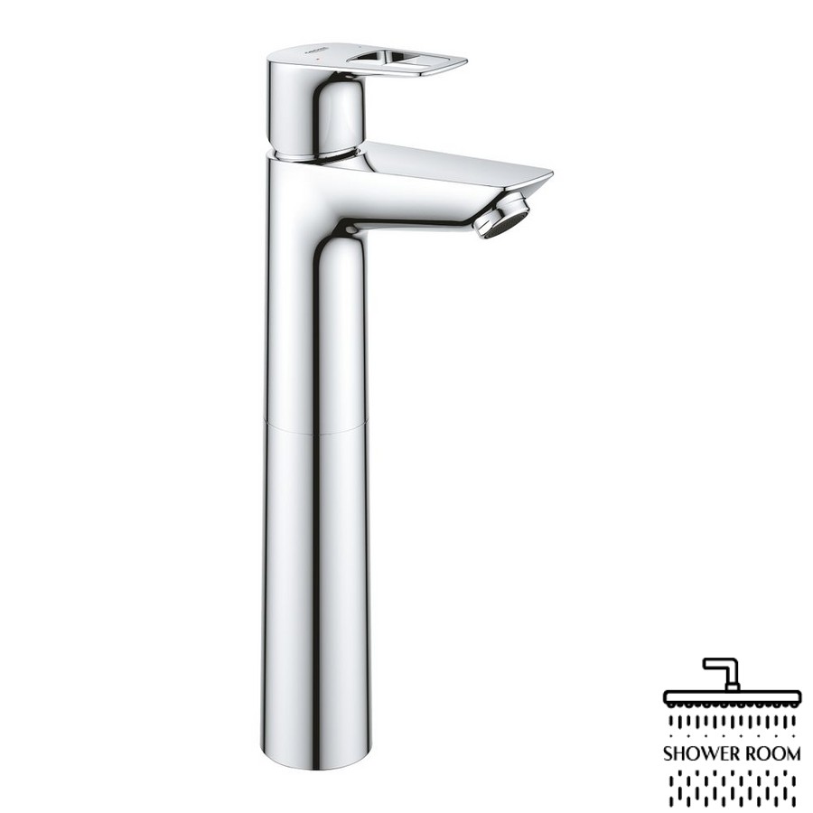 Смеситель для умывальника высокий Grohe BauLoop New без донного клапана, хром (23764001)