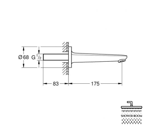 Душова система Grohe Plus прихованого монтажу для ванни з Tempesta 250 (UA240936087)