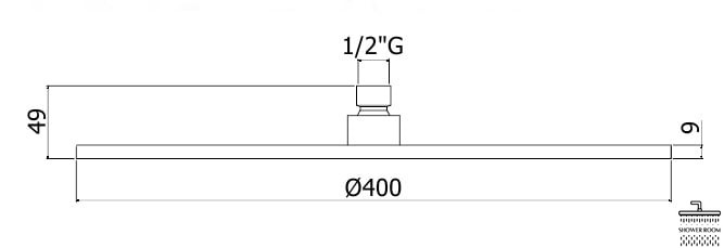 Верхний душ Paffoni Turbo D ZSOF082CR