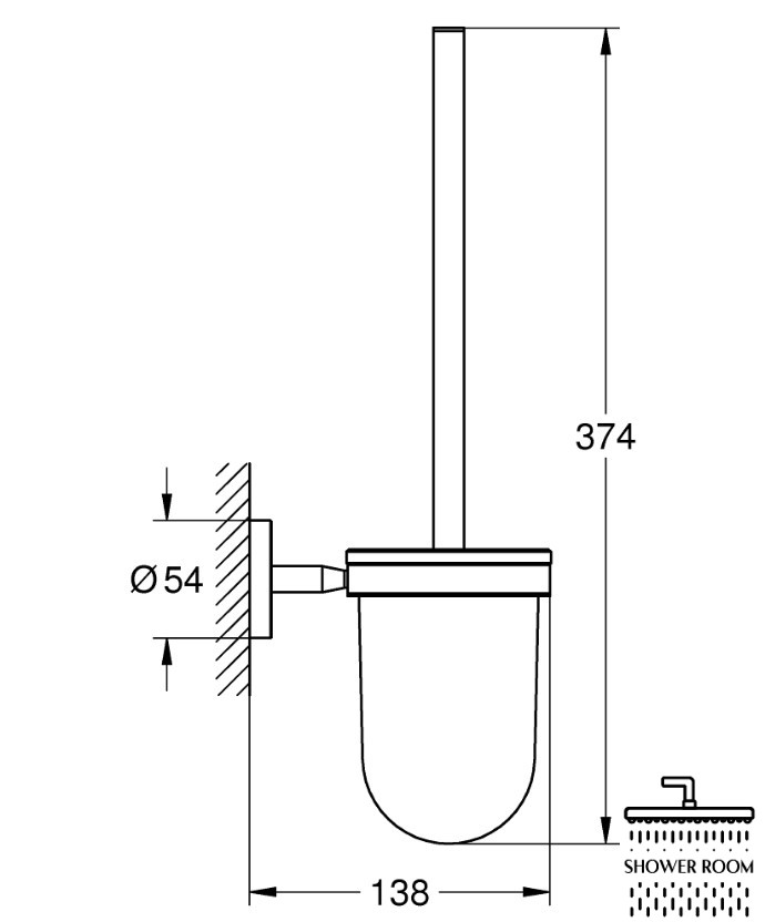 Туалетный ершик Grohe Cosmopolitan START 41169000