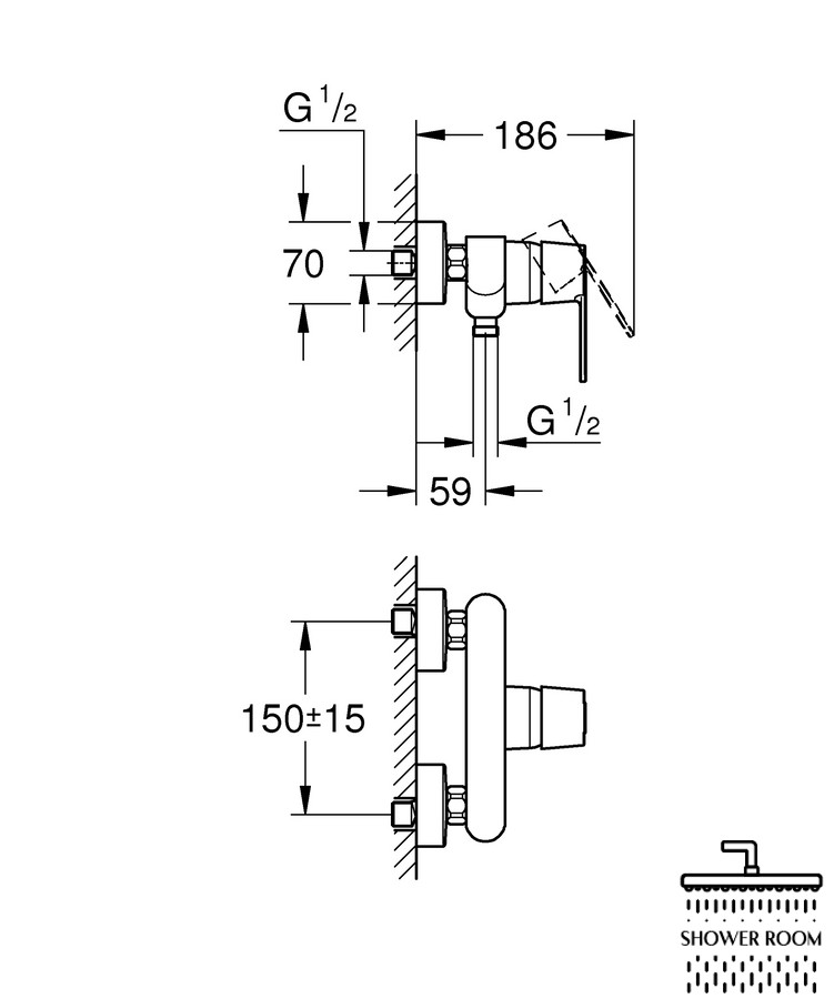 Смеситель для душа Grohe QuickFix Get 32888000