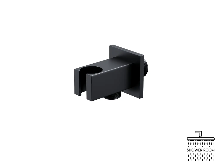 Душовий гарнітур прихованого монтажу з термостатом Corsan  Plomeria Z01TBL BLACK+BOX, чорний