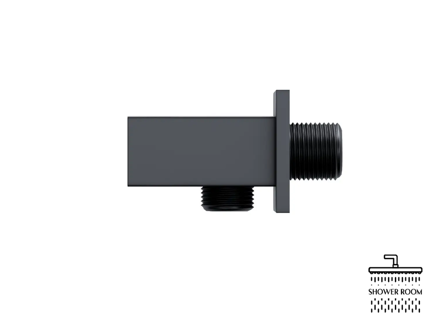 Душевой гарнитур скрытого монтажа с термостатом Corsan Plomeria Z01TBL BLACK+BOX, черный